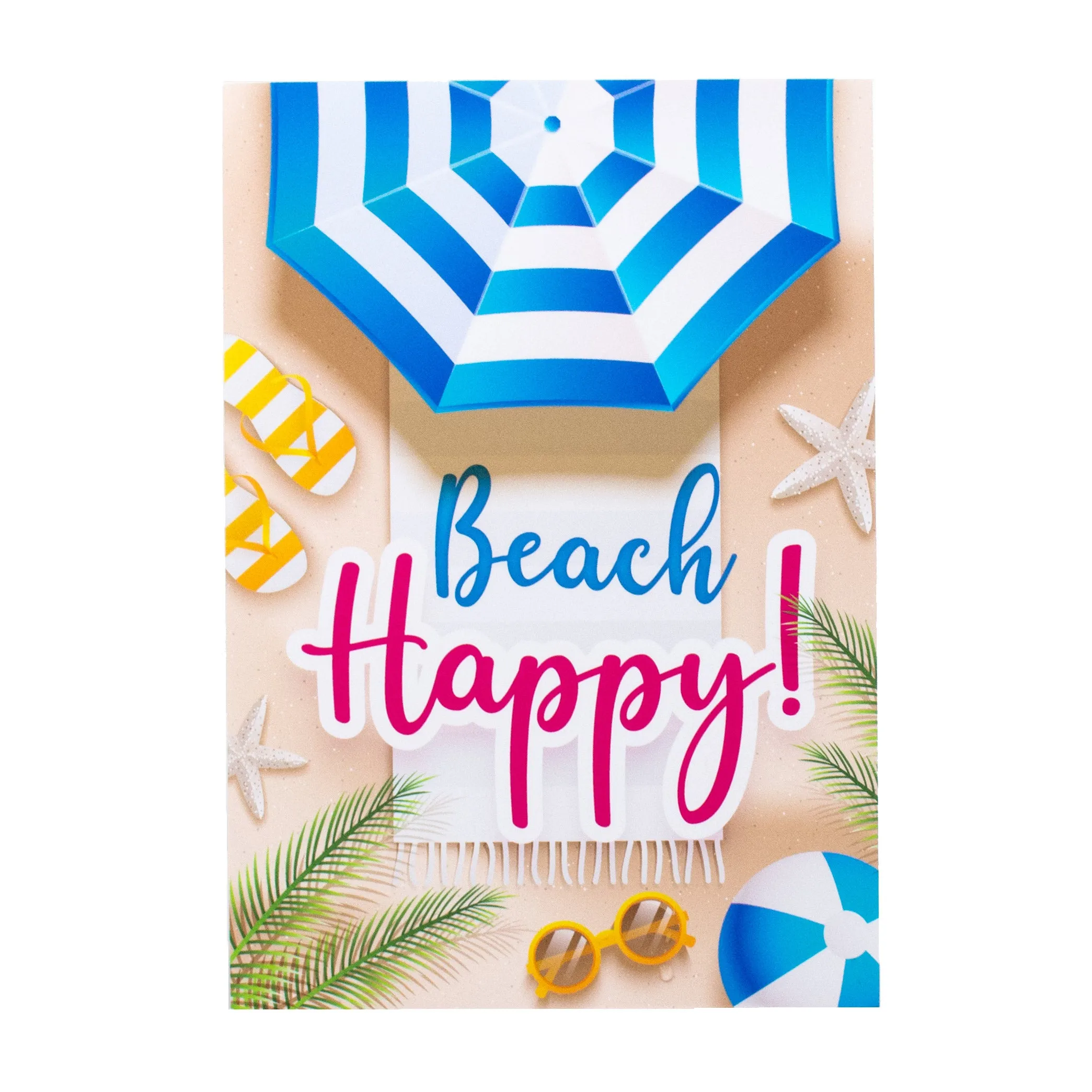 10" Waterproof Sign: Beach Happy
