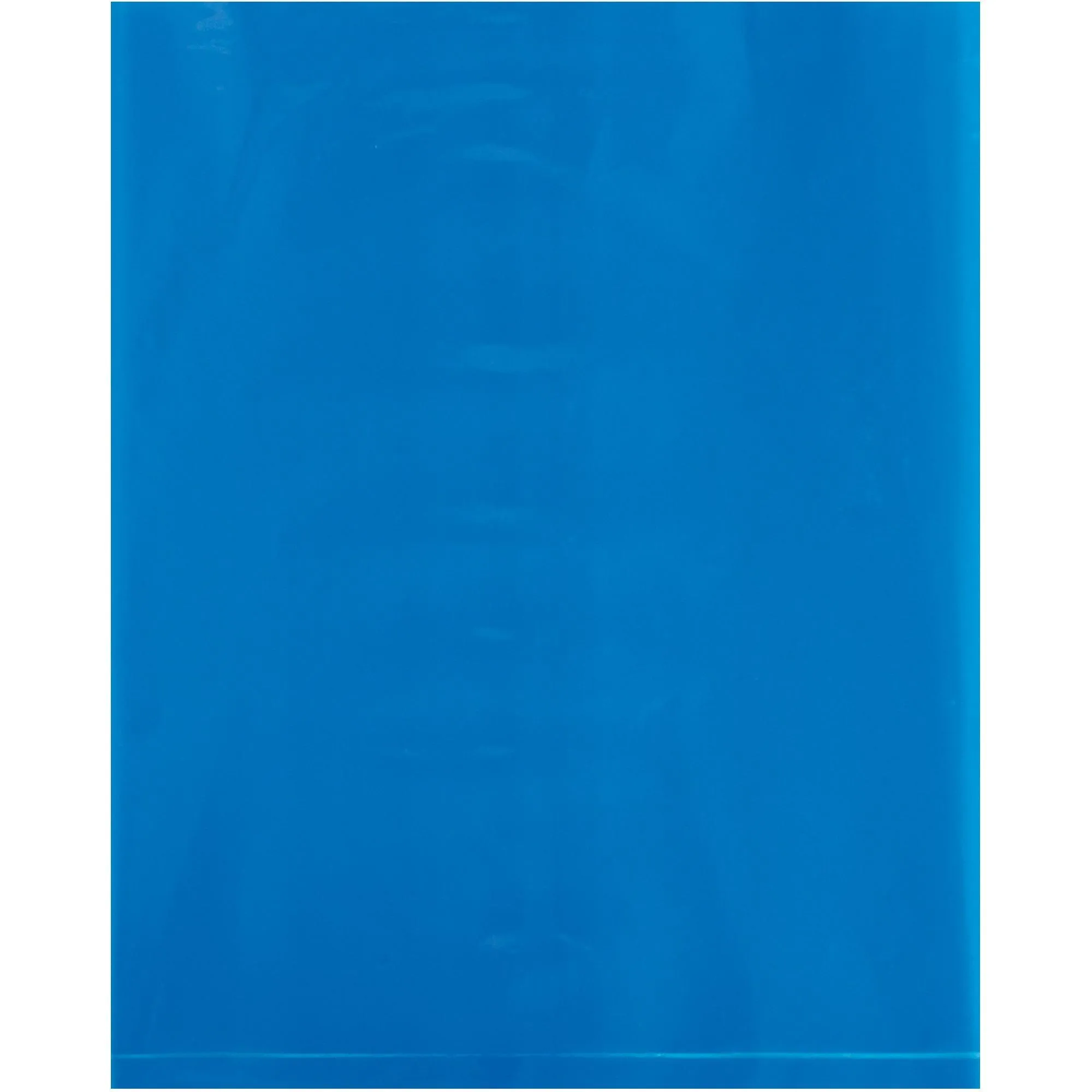 12 x 15" - 2 Mil Blue Flat Poly Bags