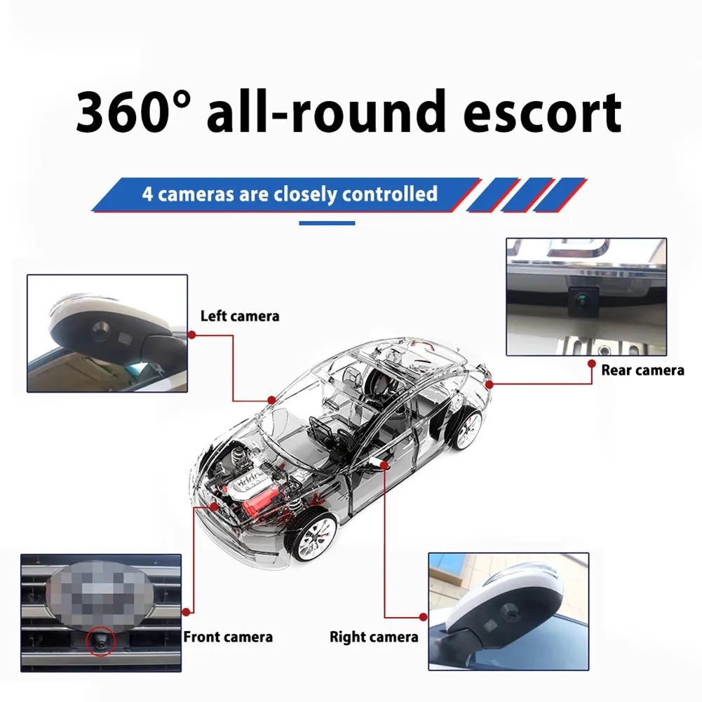 360 Panoramic Camera All-round Wired Ahd720 Dash Cam Night Vision
