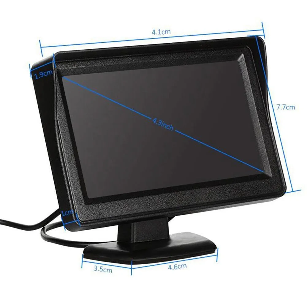 4.3 Inch LCD Display Backup Camera Monitor 8 LED Lights