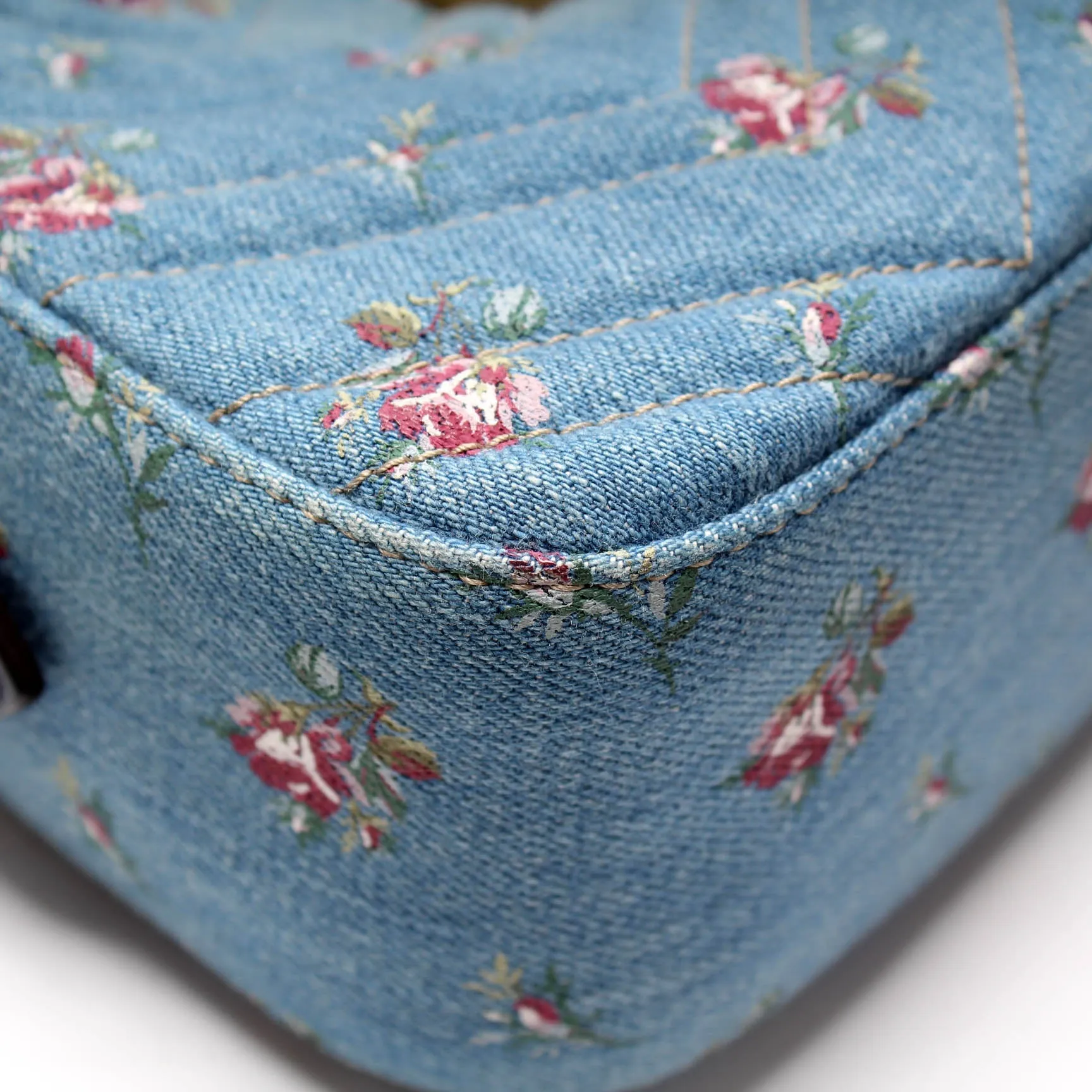 447632 Marmont Small Denim Camera