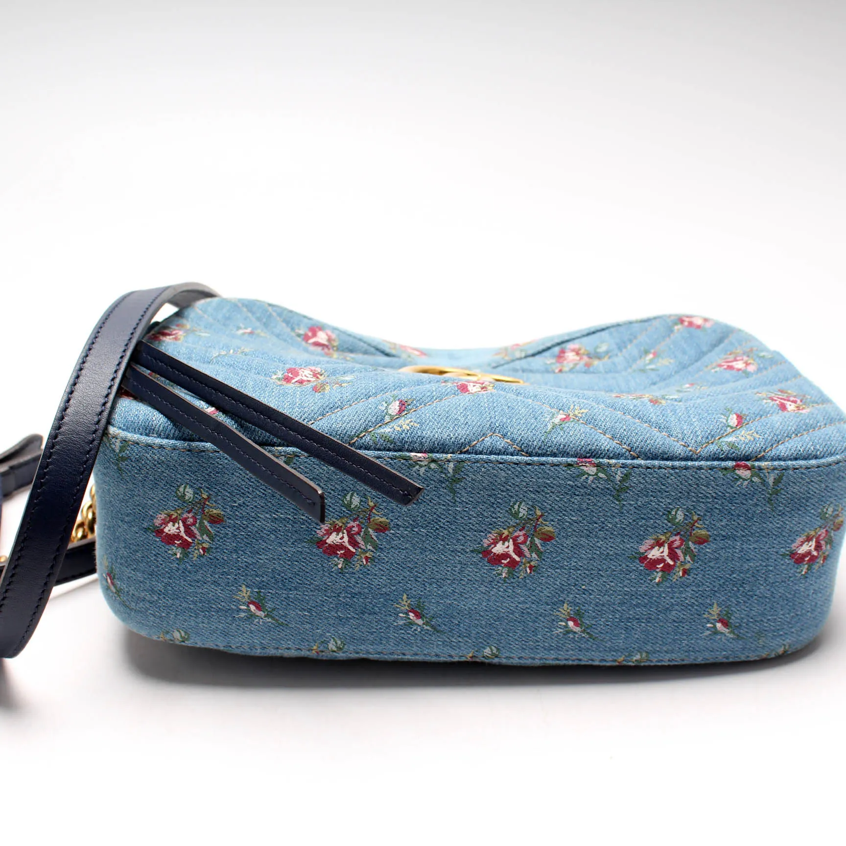 447632 Marmont Small Denim Camera