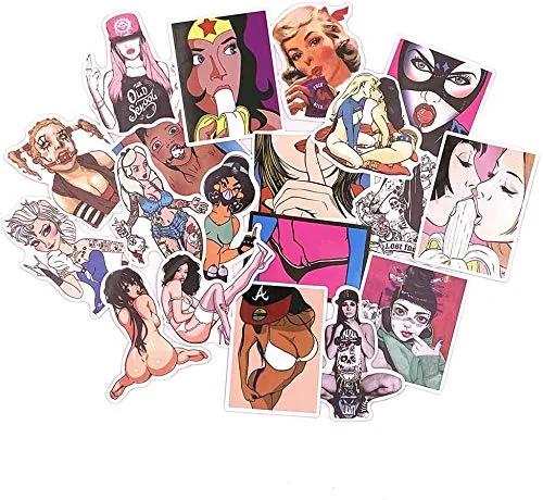 50 pcs Sexy Women Stickers for Skateboard Graffiti Laptop Luggage Guitar Car Decals