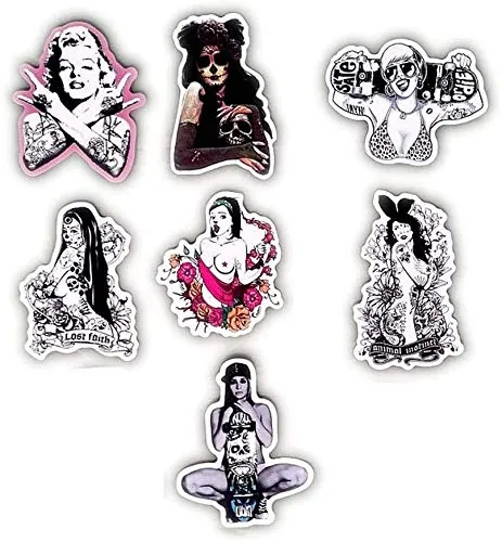 50 pcs Sexy Women Stickers for Skateboard Graffiti Laptop Luggage Guitar Car Decals