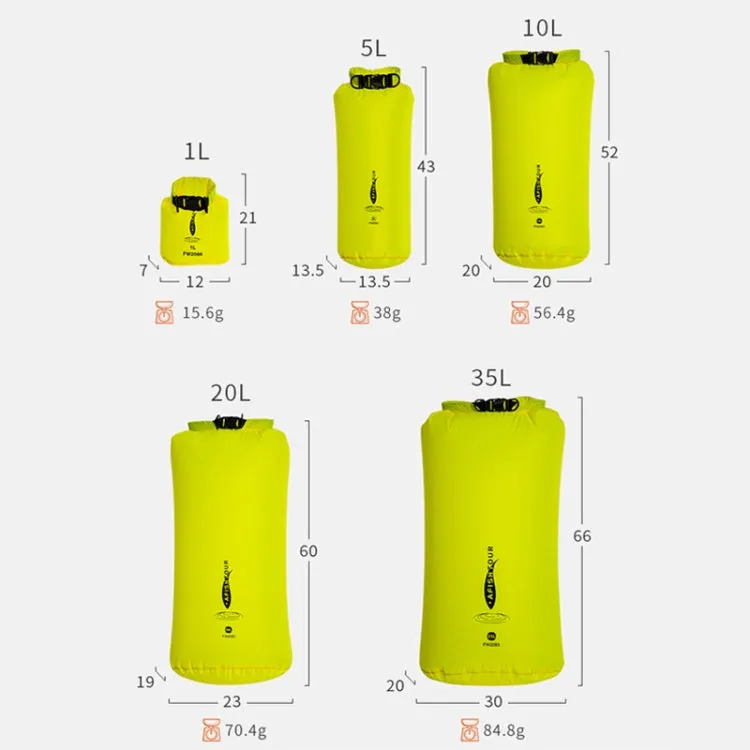 AFISHTOUR Outdoor Bunch Storage Bag Multi-Function Light Thin Waterproof Storage Bag, Size: 5L(Yellow)