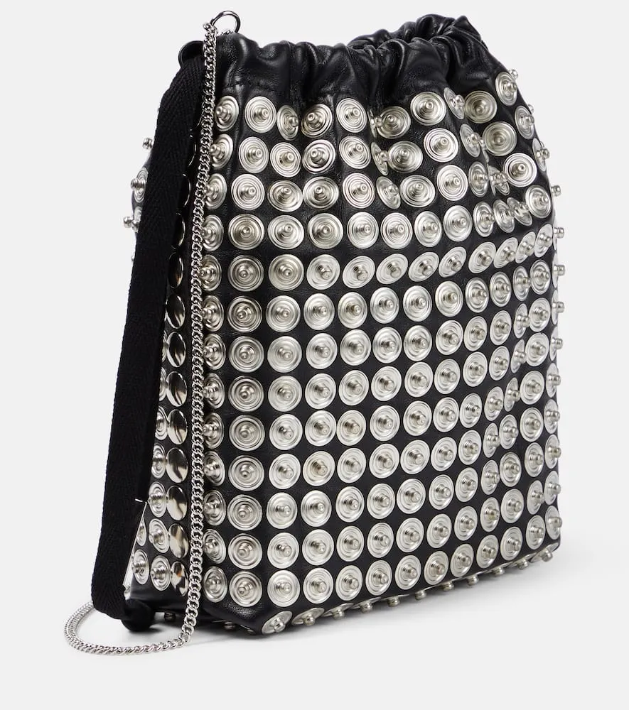 Ann Demeulemeester Edia Mini embellished leather bucket bag