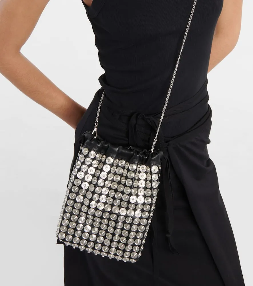 Ann Demeulemeester Edia Mini embellished leather bucket bag