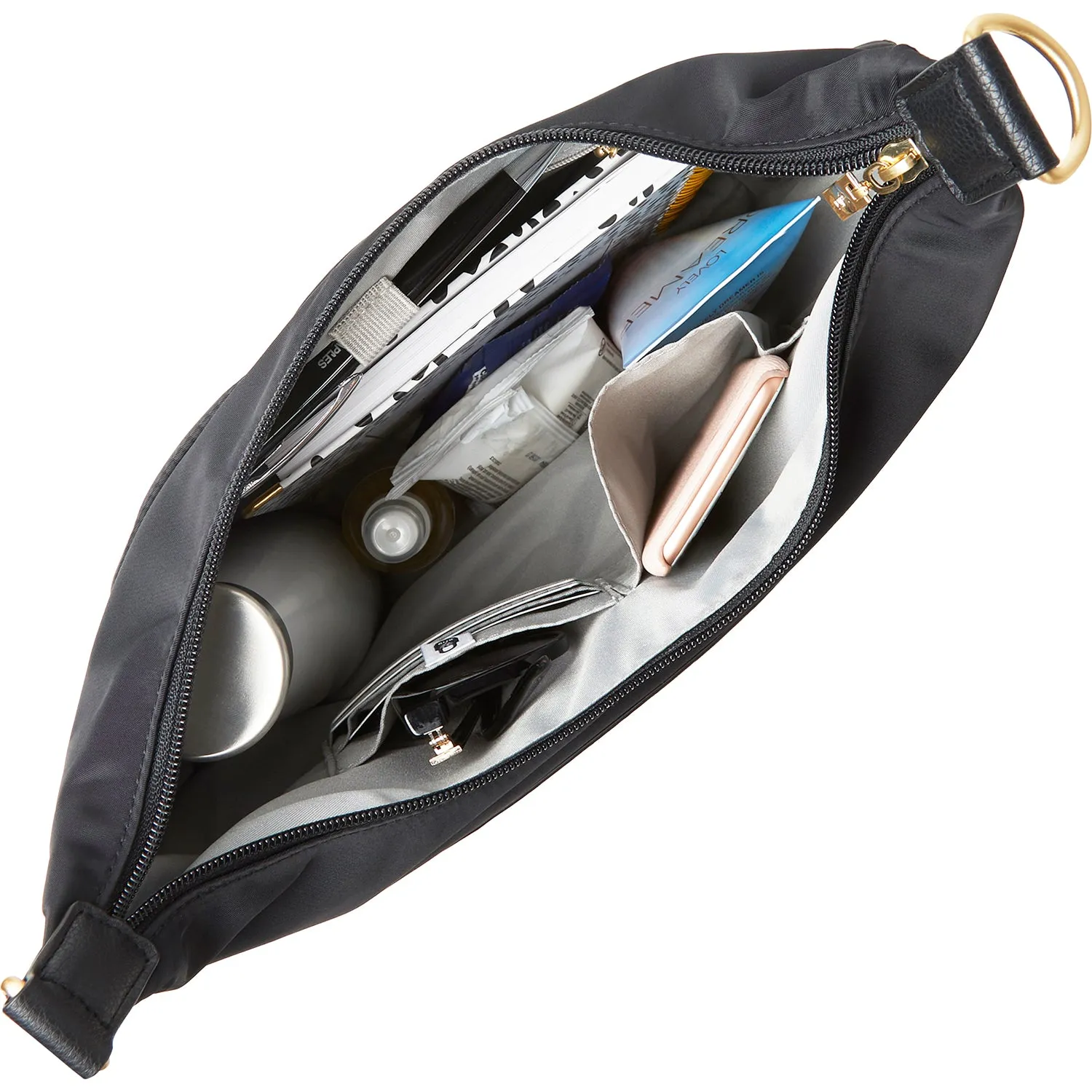 Baggallini Samantha Hobo Black Nylon