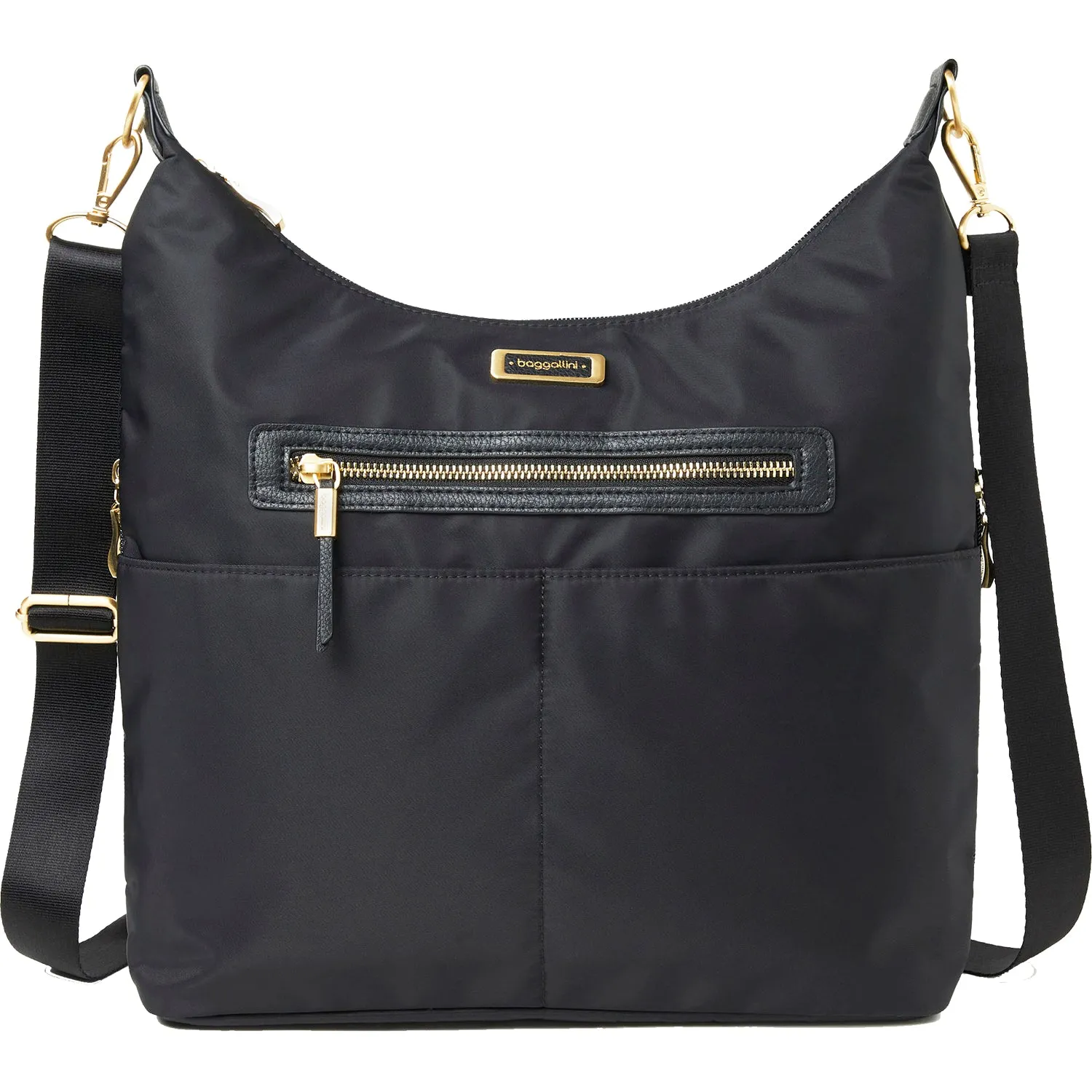 Baggallini Samantha Hobo Black Nylon