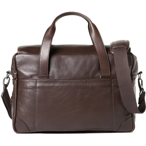 Barber Shop Medium Messenger "Bob Cut" - Dark Brown Leather