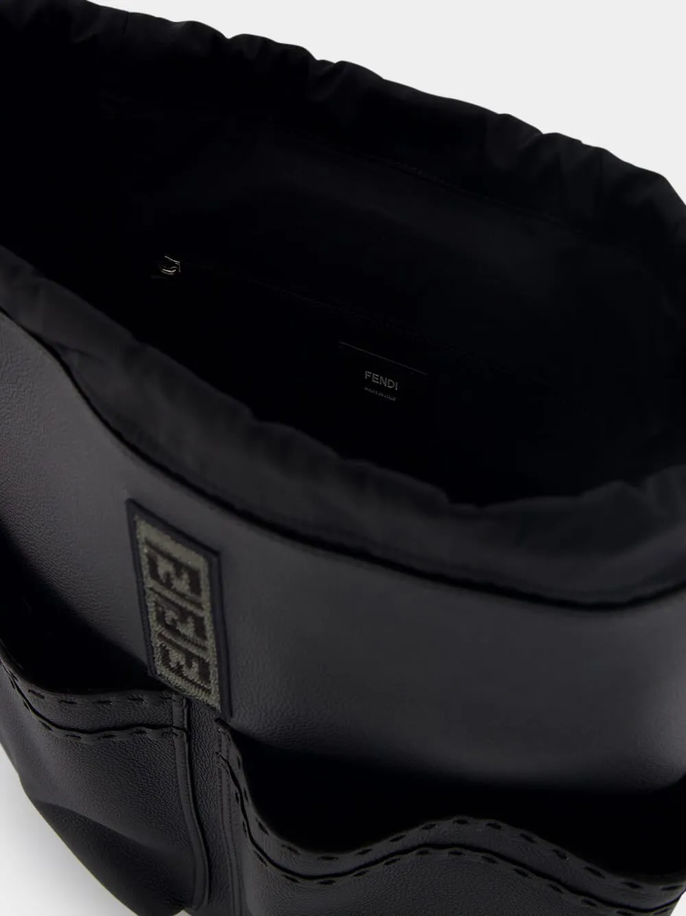 Black Leather Backpack