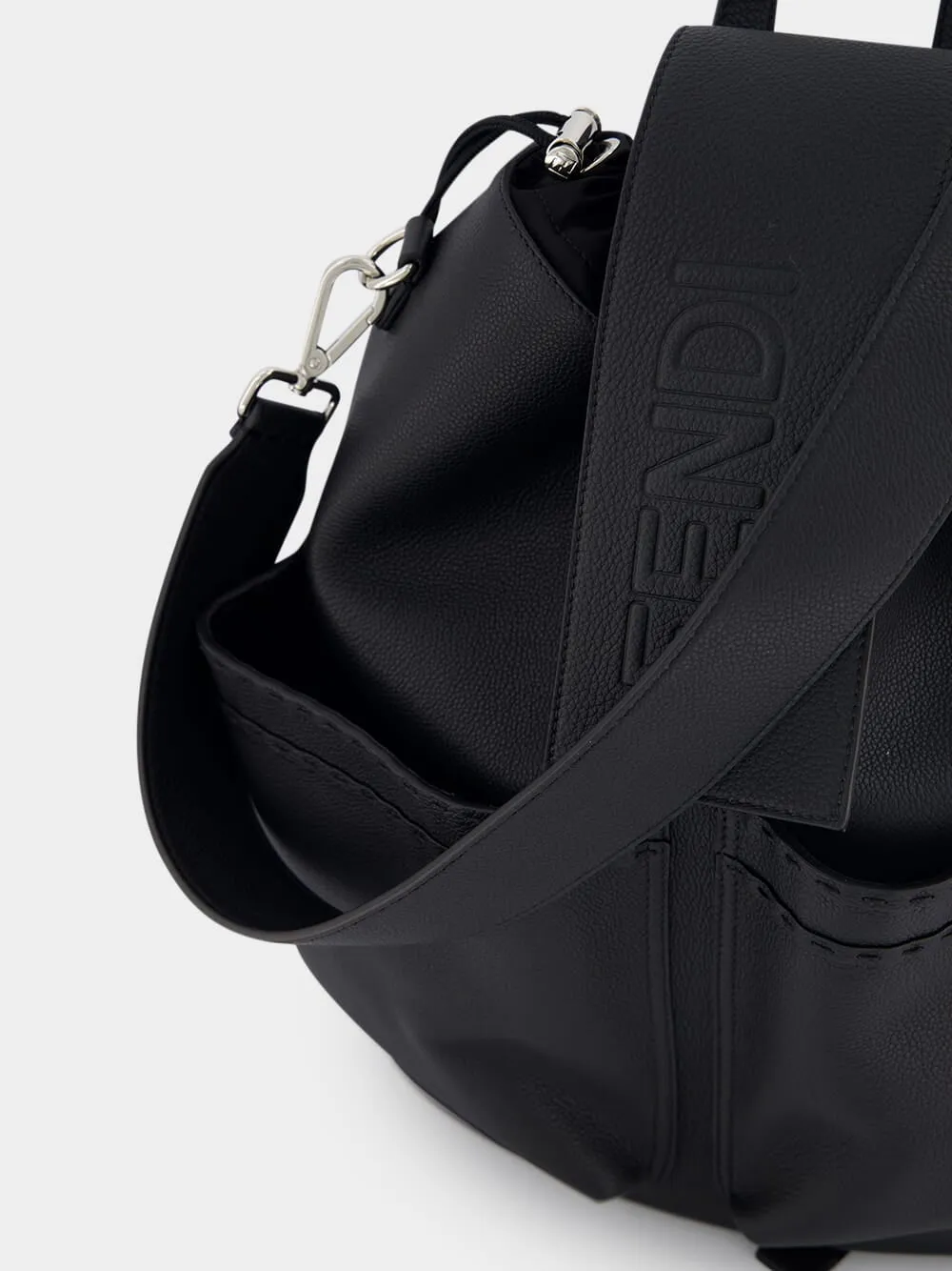 Black Leather Backpack