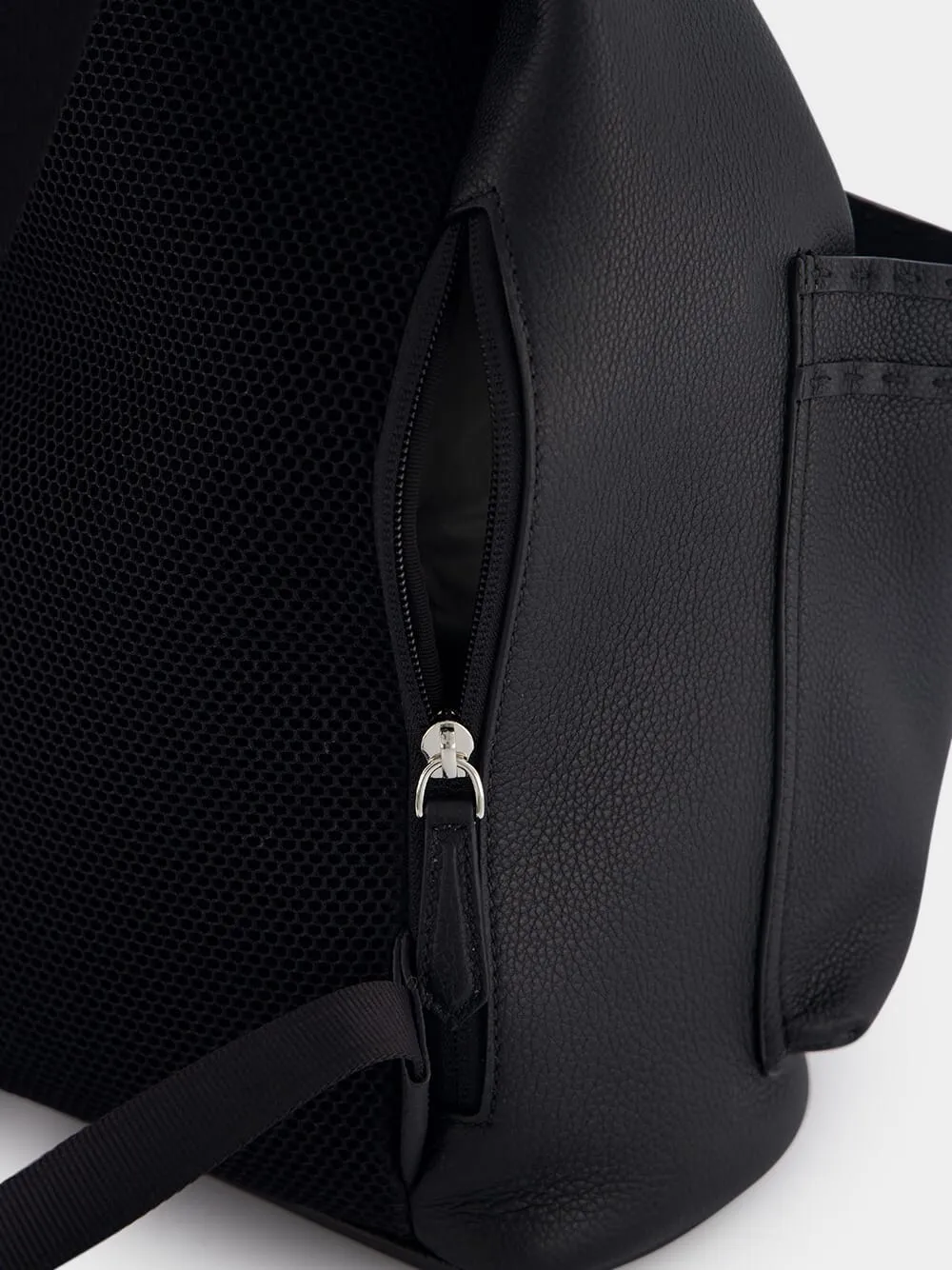 Black Leather Backpack