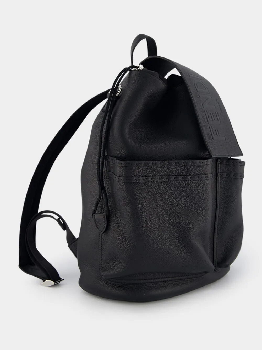 Black Leather Backpack