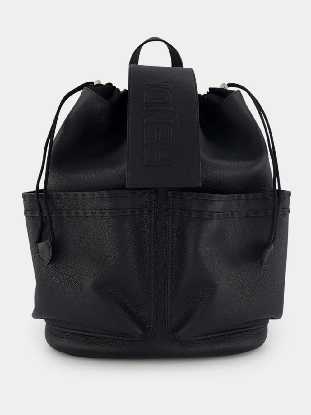 Black Leather Backpack