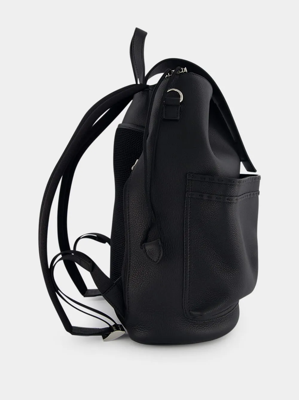 Black Leather Backpack