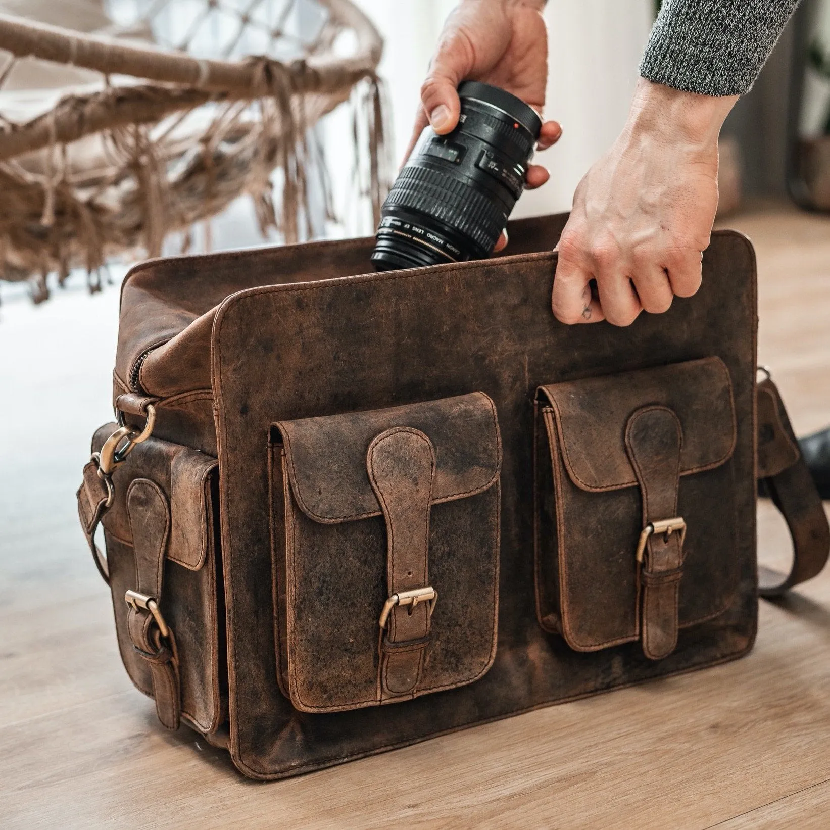 Camera Leather Bag - Berret