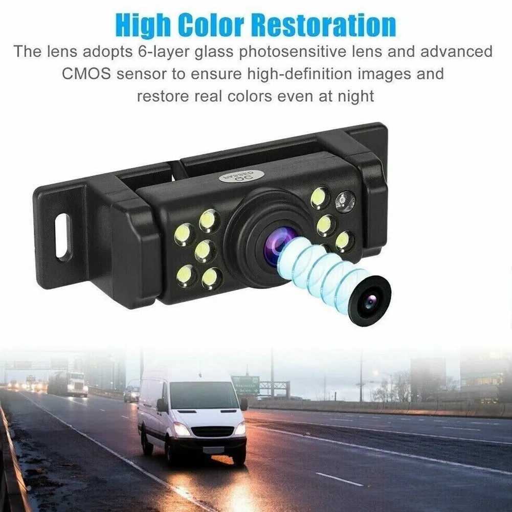 Car Rear View Backup Camera Kit 5 inch LCD HD Display 9LED
