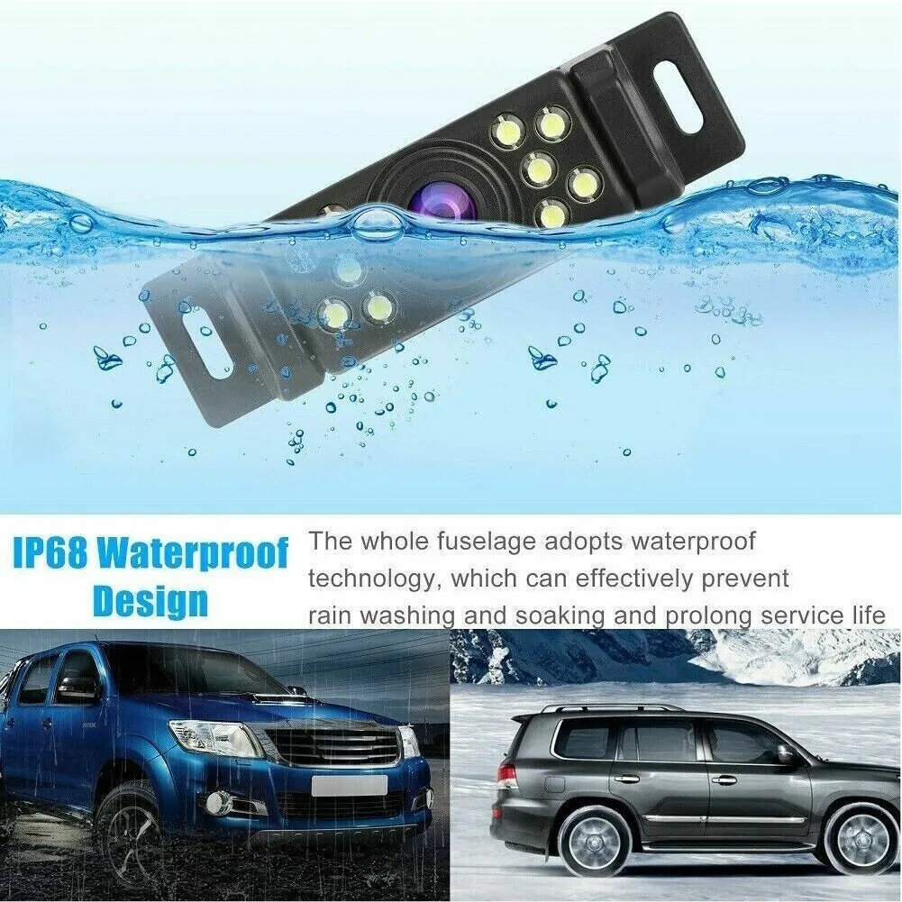 Car Rear View Backup Camera Kit 5 inch LCD HD Display 9LED