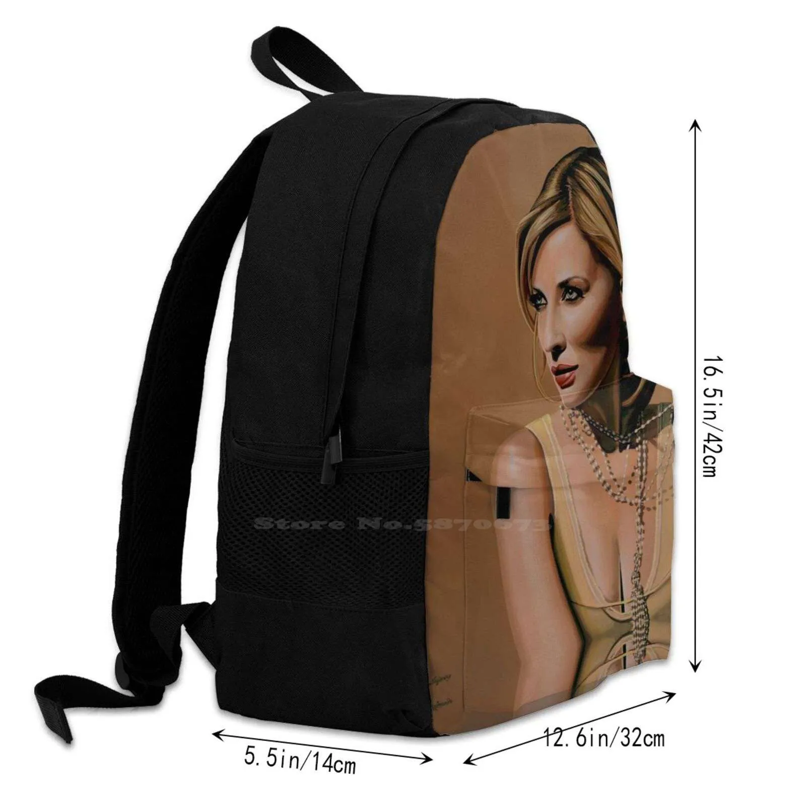 Cate Blanchett Painting School Bag Big Capacity Backpack Laptop 15 Inch Cate Blanchett Elizabeth Paul Meijering Elf The Aviator