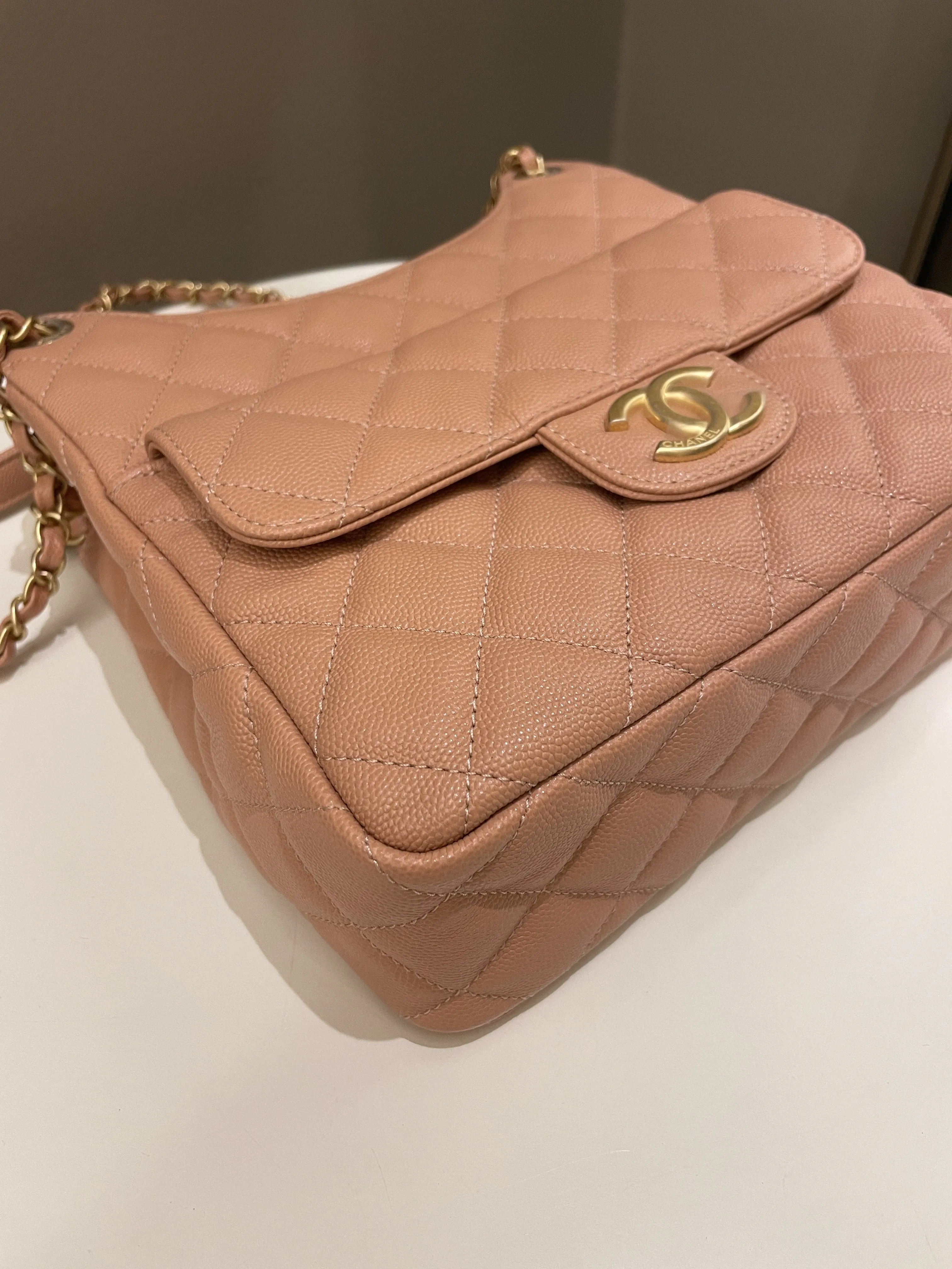 Chanel 23P Hobo Bag Caramel Caviar