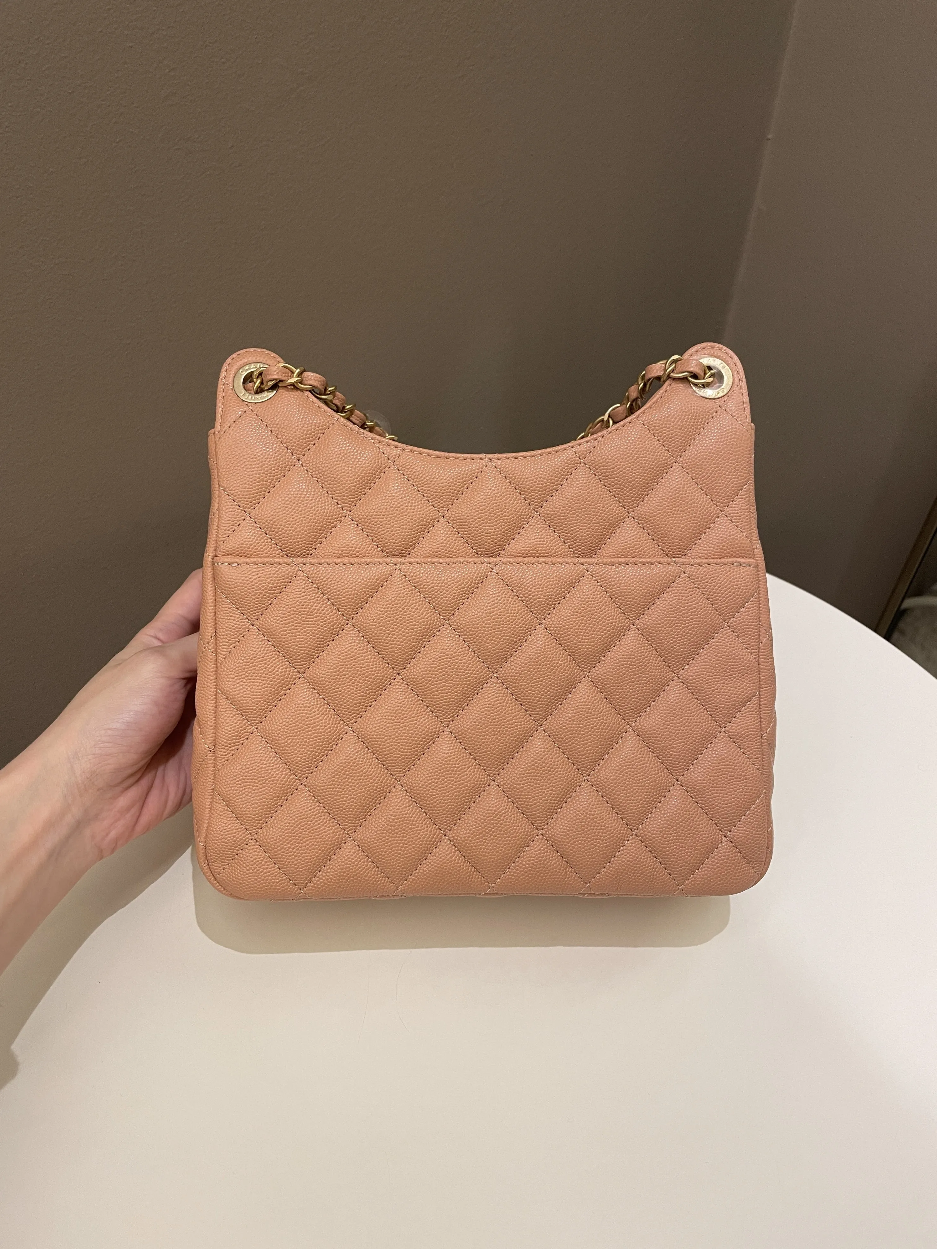 Chanel 23P Hobo Bag Caramel Caviar