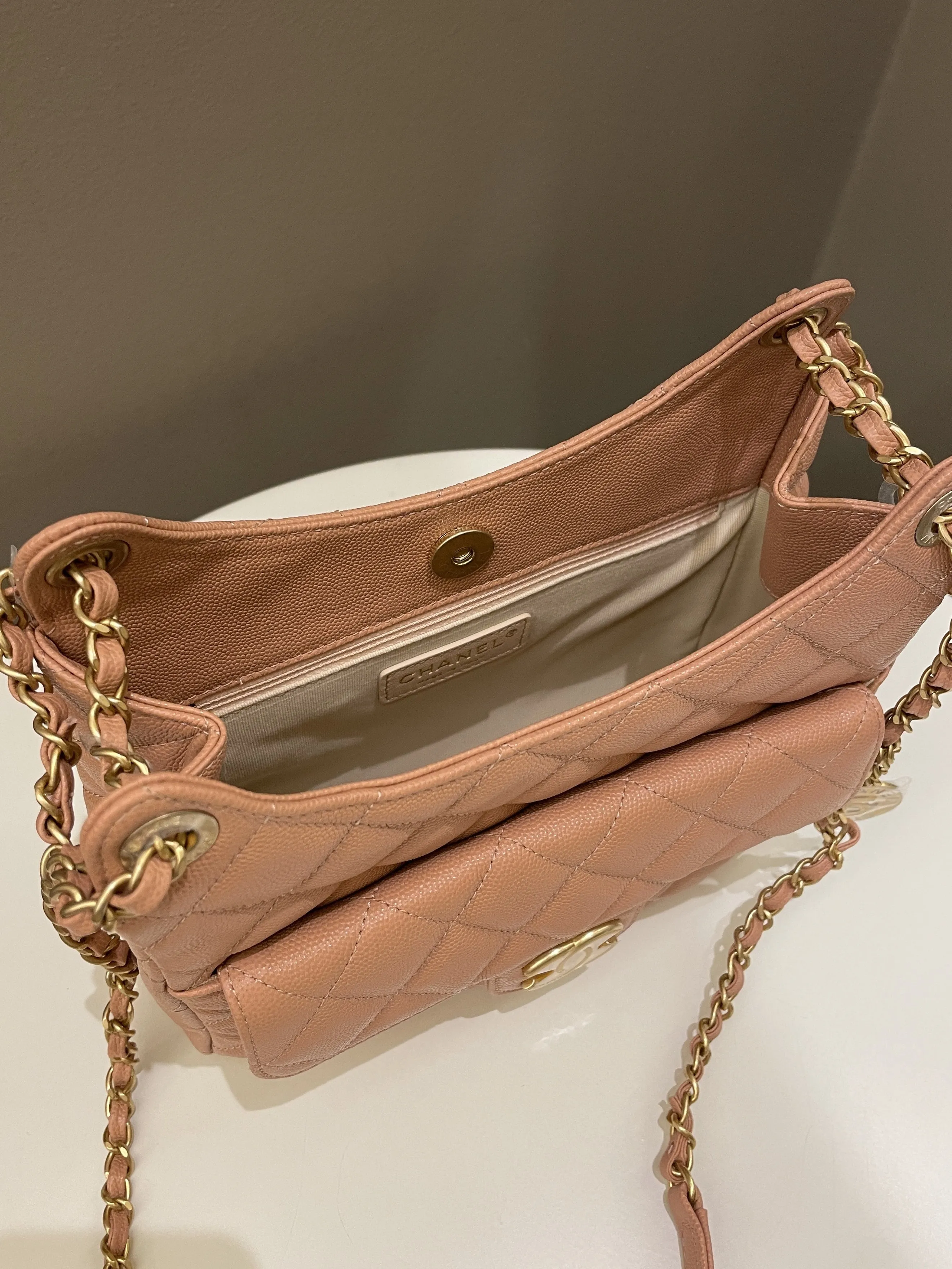 Chanel 23P Hobo Bag Caramel Caviar