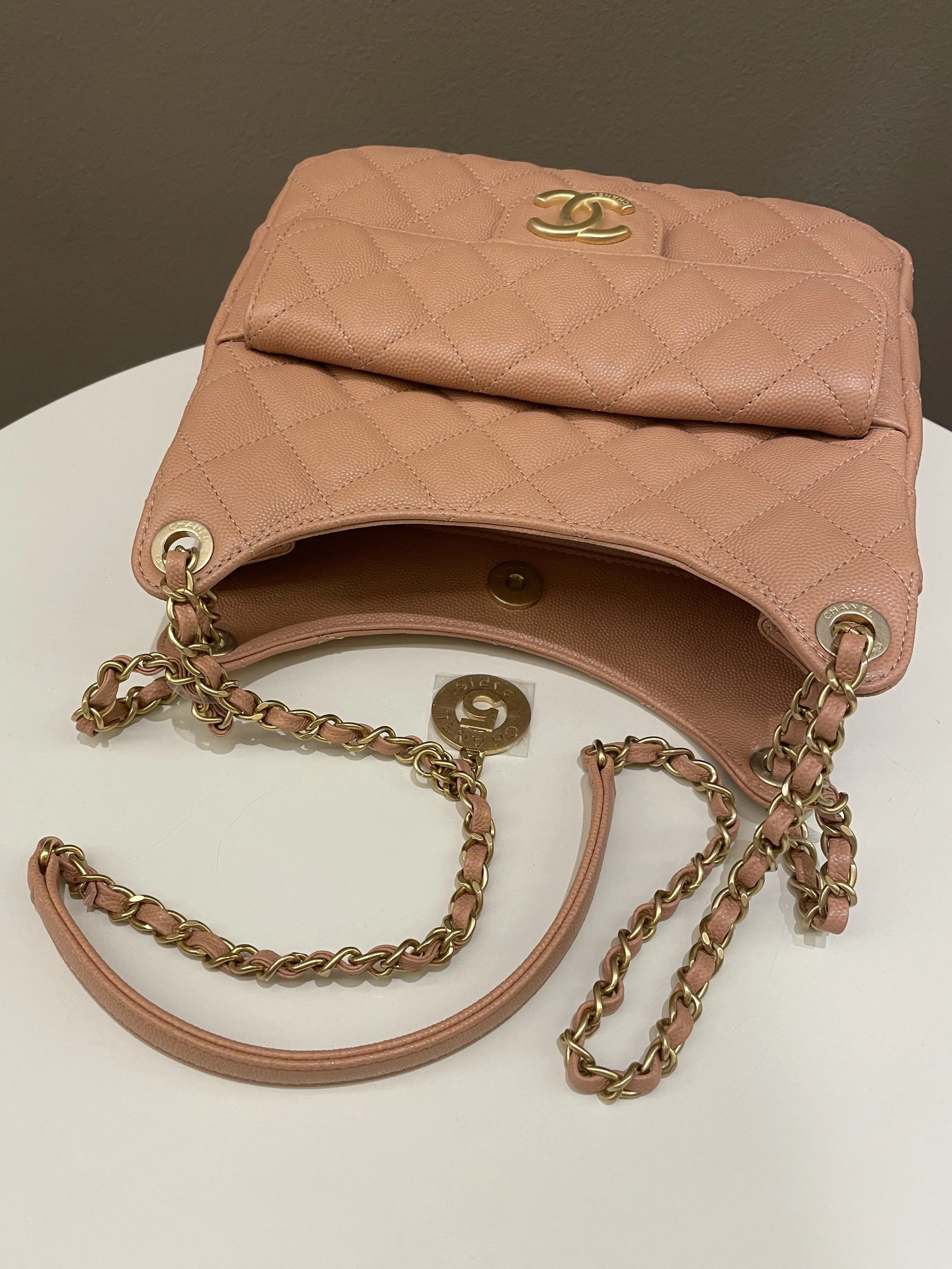 Chanel 23P Hobo Bag Caramel Caviar