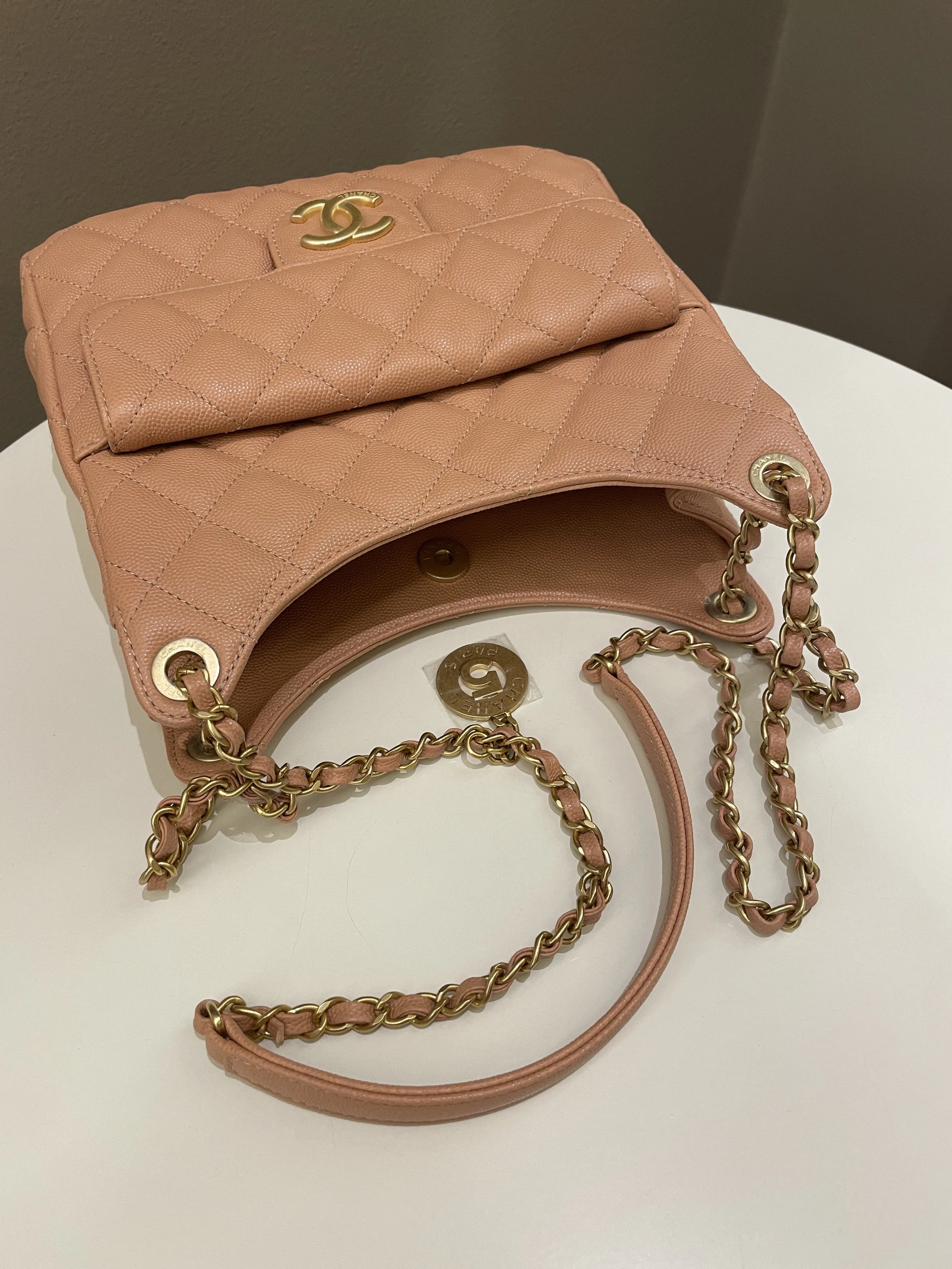 Chanel 23P Hobo Bag Caramel Caviar