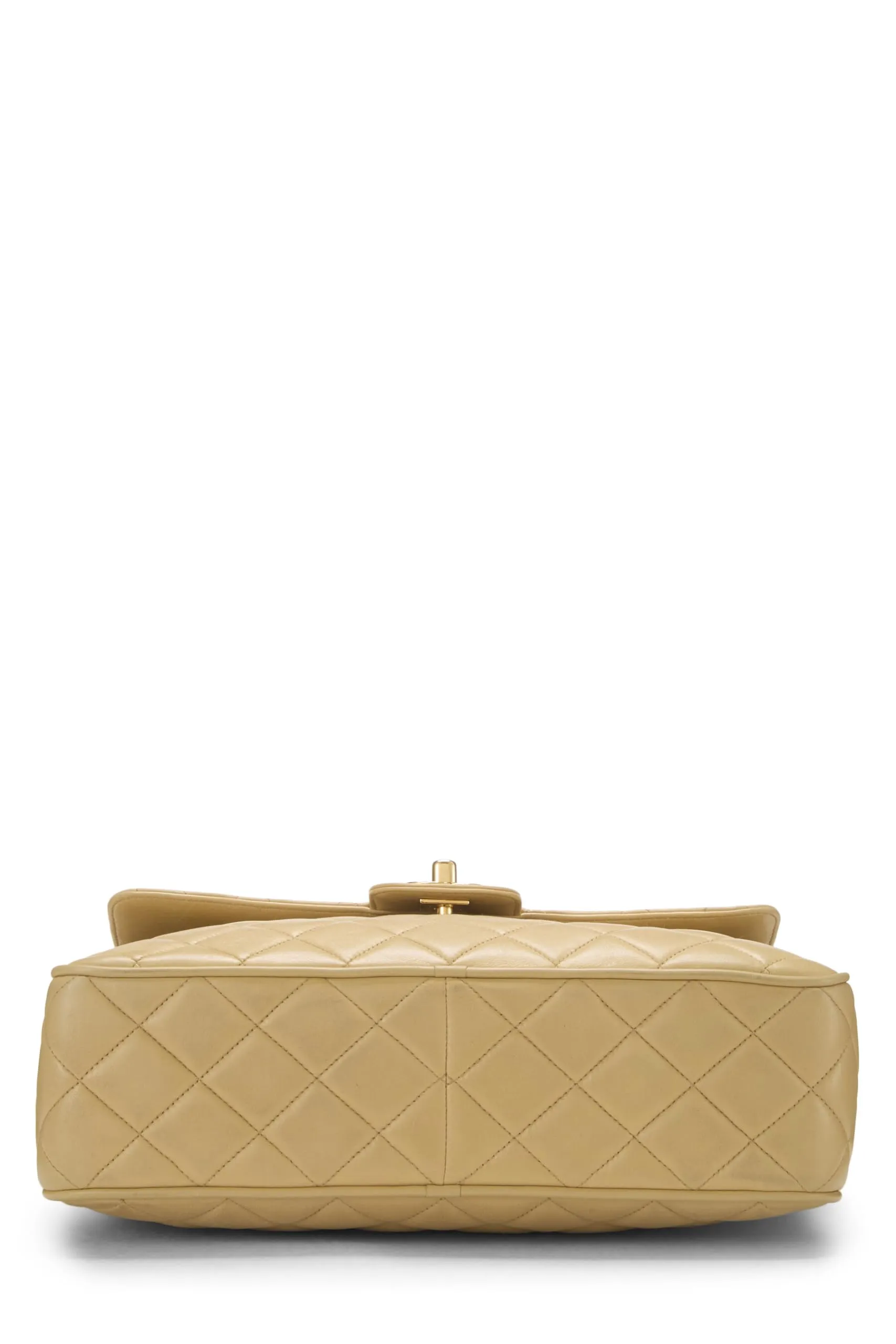 Chanel,  Beige Quilted Lambskin Pocket Camera Bag Large, Beige