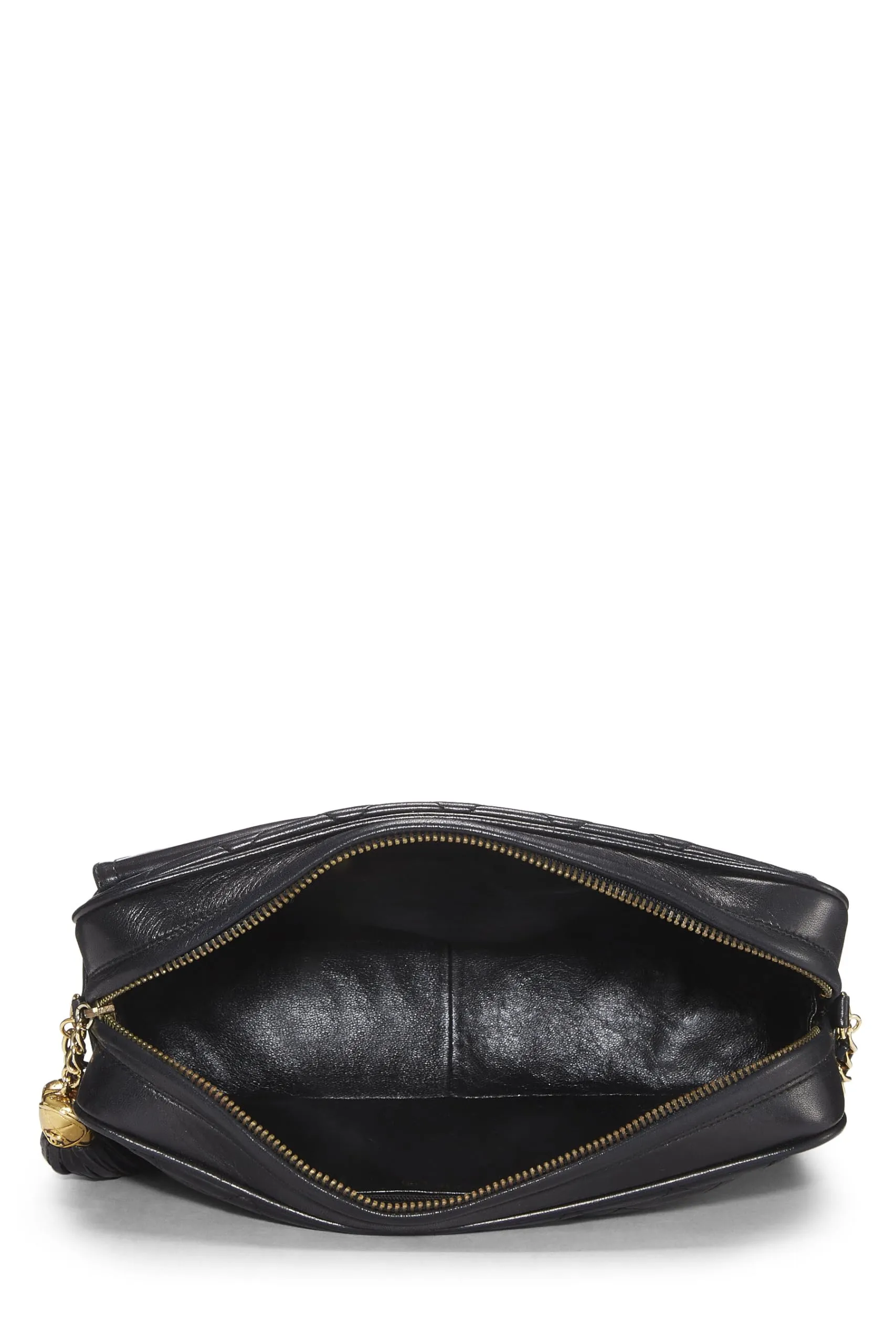Chanel,  Black Quilted Lambskin Pocket Camera Bag Large, Black