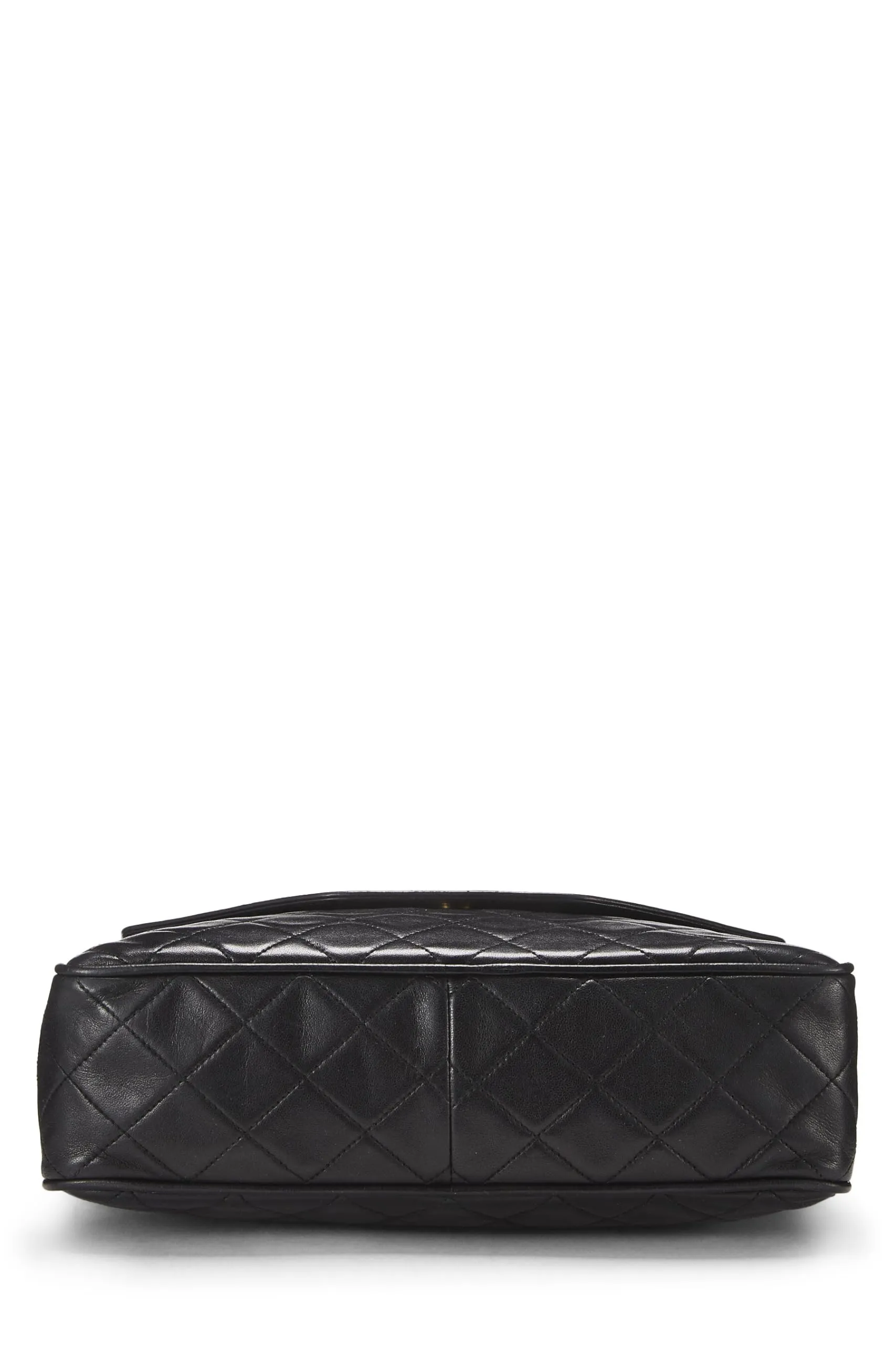 Chanel,  Black Quilted Lambskin Pocket Camera Bag Large, Black