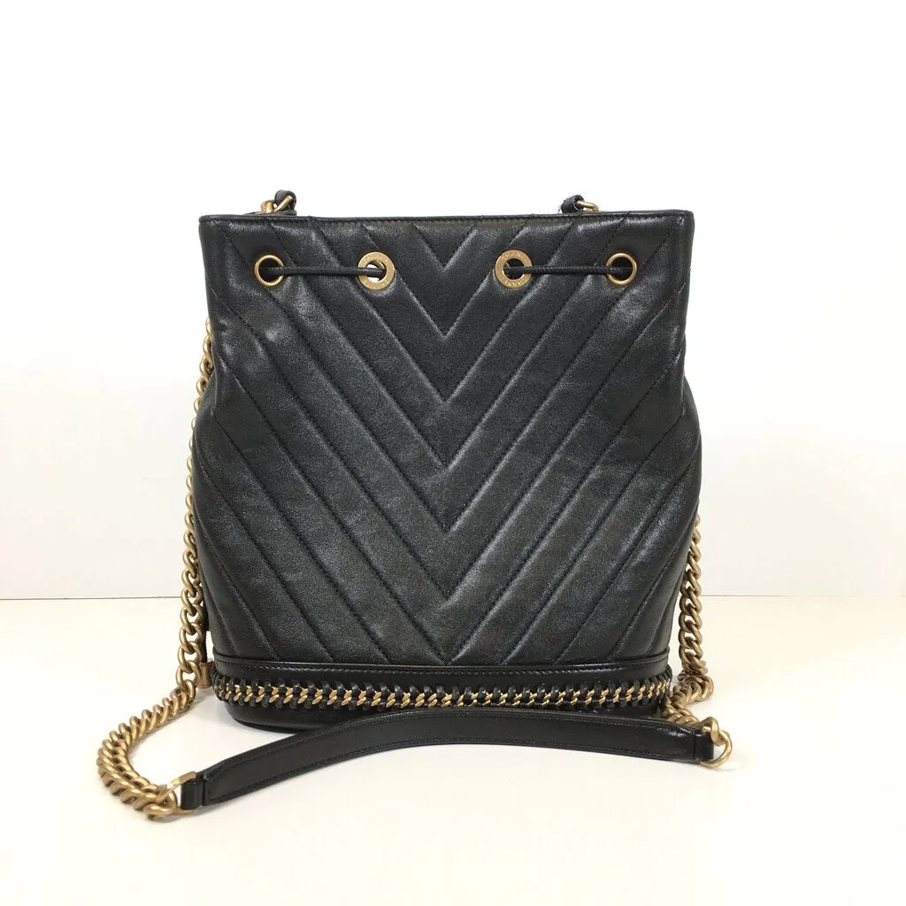 Chanel Chevron Bucket Bag