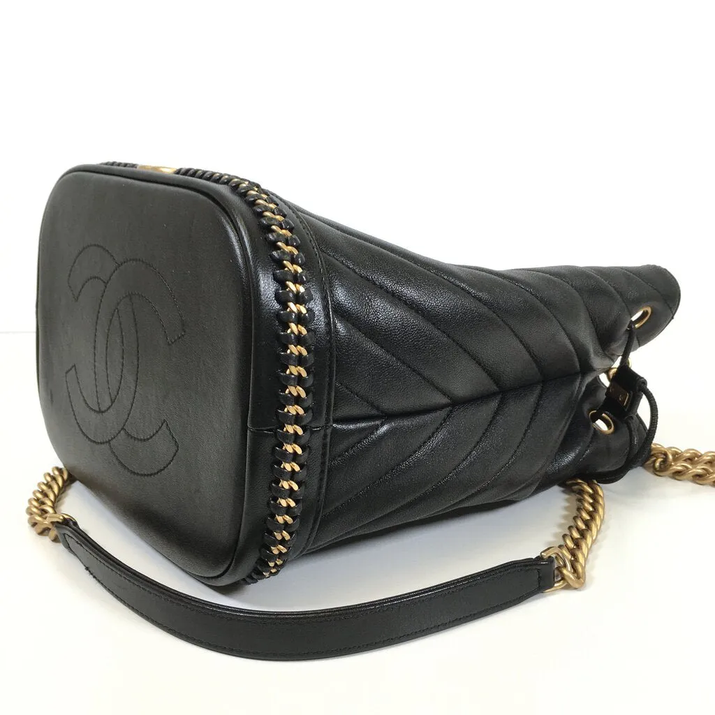 Chanel Chevron Bucket Bag