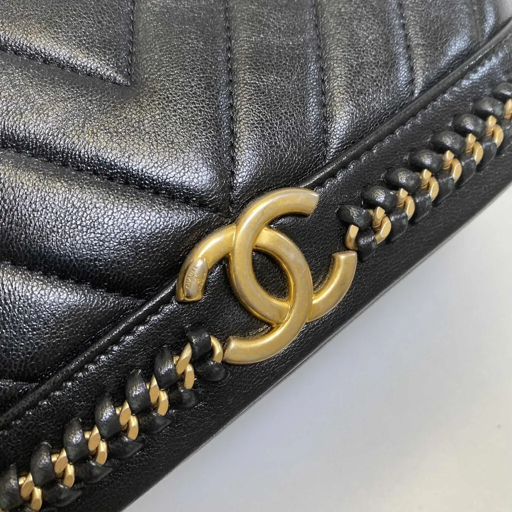 Chanel Chevron Bucket Bag