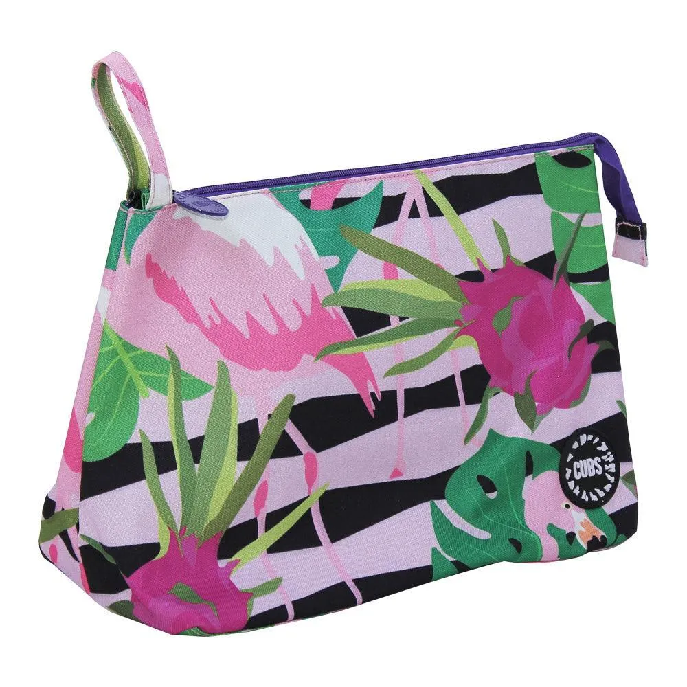 Cubs Flamingos Summer Vibes Large Pouch
