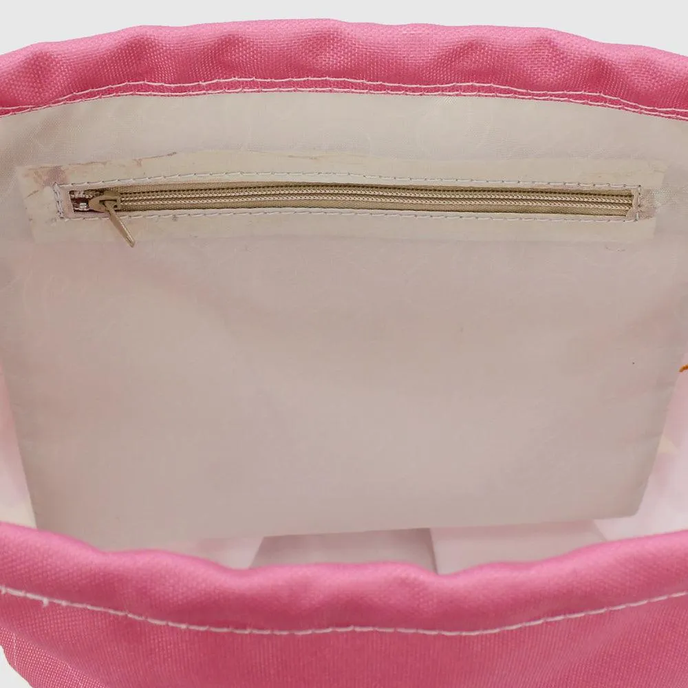 Cubs Unicorn Face Pink String Bag