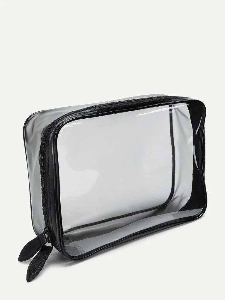 Double Zipper Clear Pouch