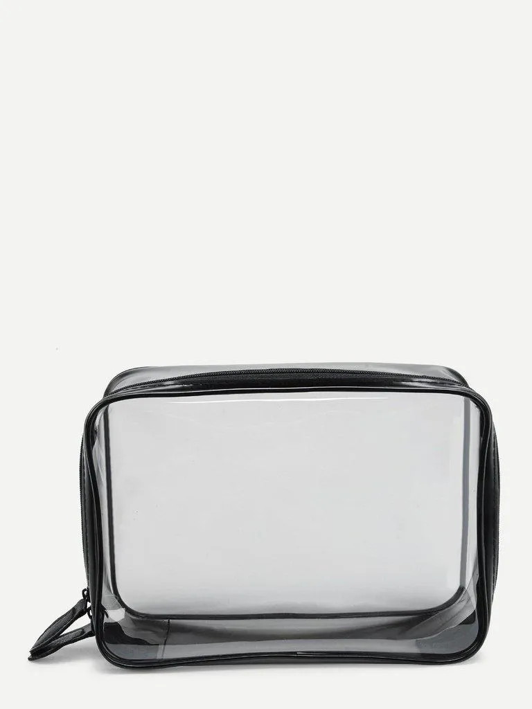 Double Zipper Clear Pouch