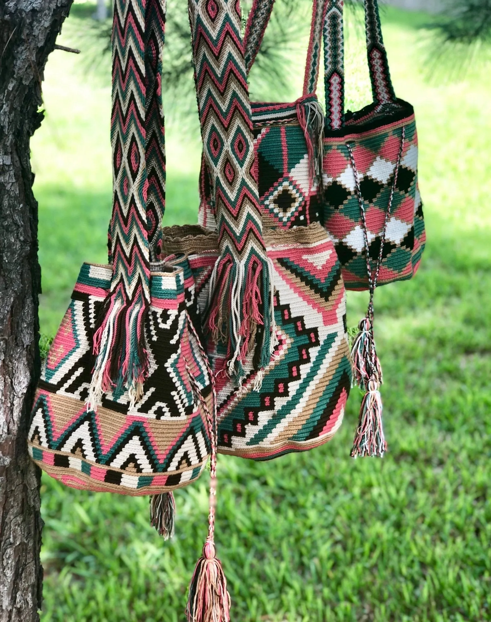 Earthy Tones Handbags | Desert Dreams Crochet Bags (L)