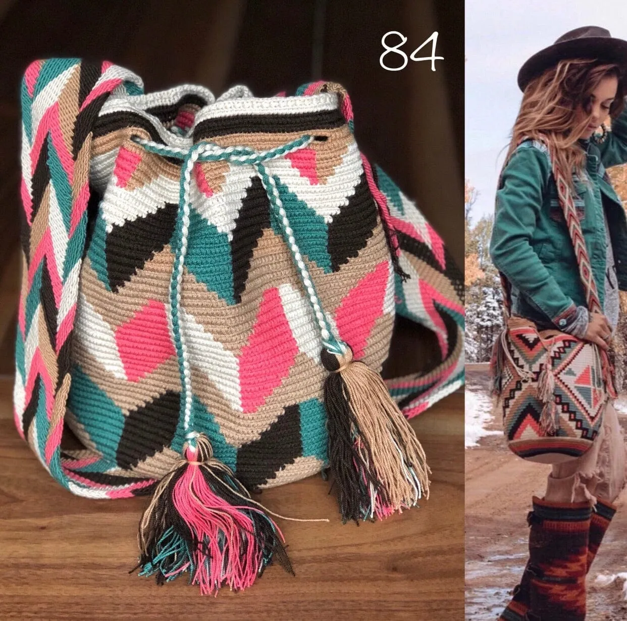 Earthy Tones Handbags | Desert Dreams Crochet Bags (L)