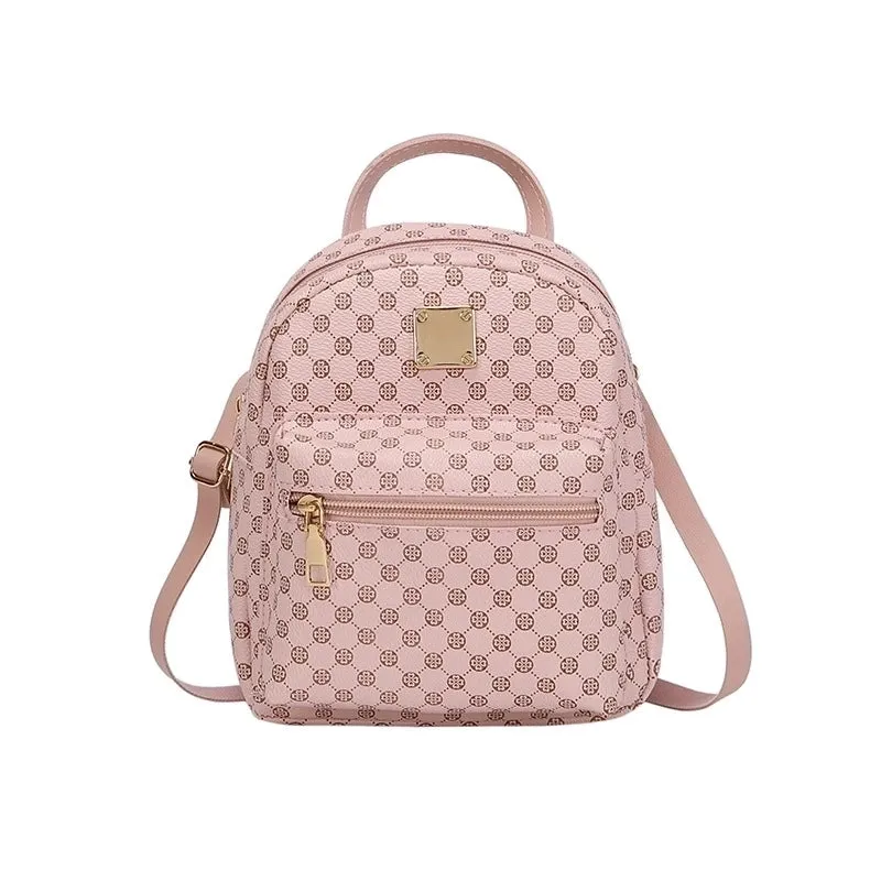 Fashion Plaid Print Backpack One Shoulder Multi-purpose Women