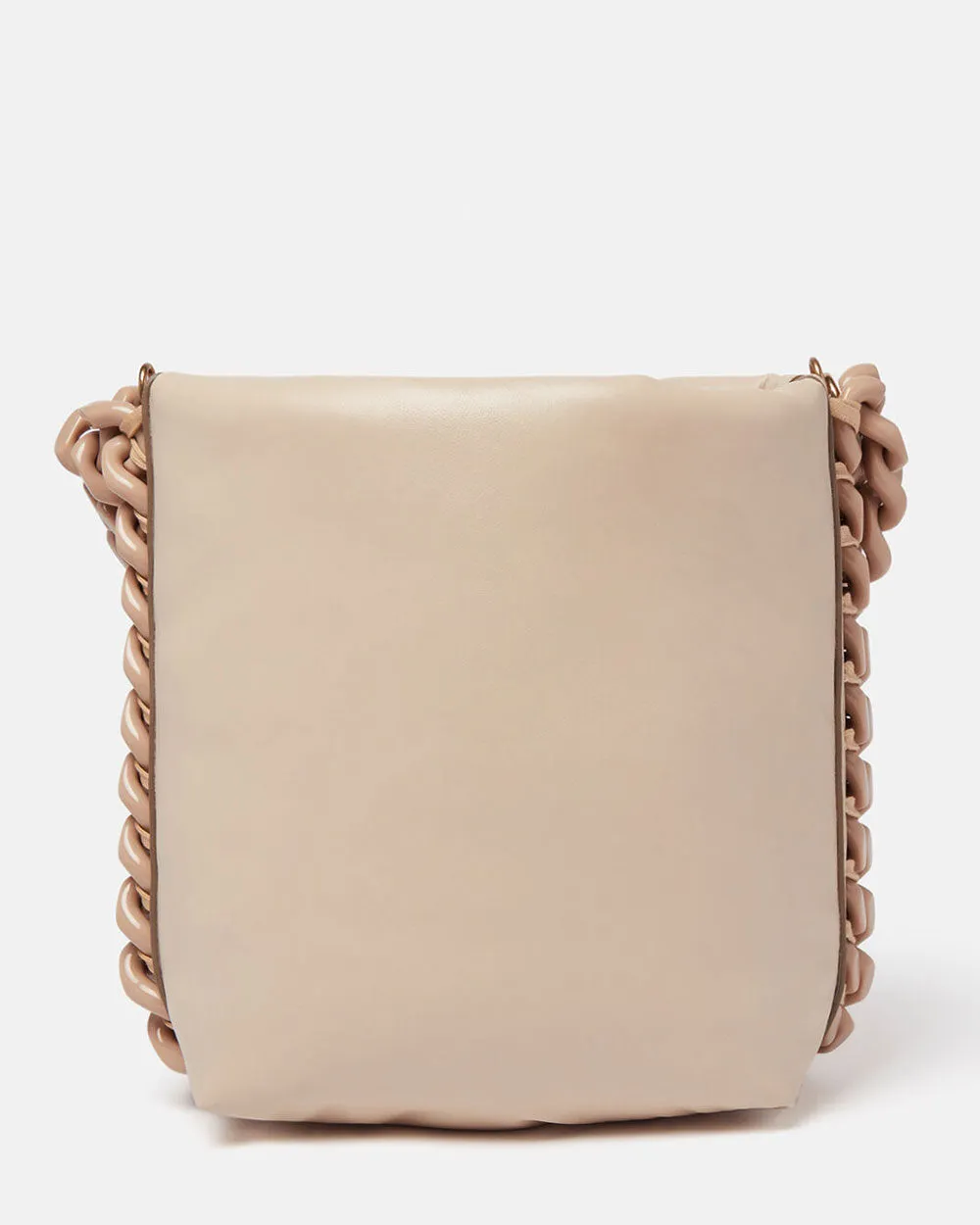 Frayme Padded Bucket Shoulder Bag in Semolina
