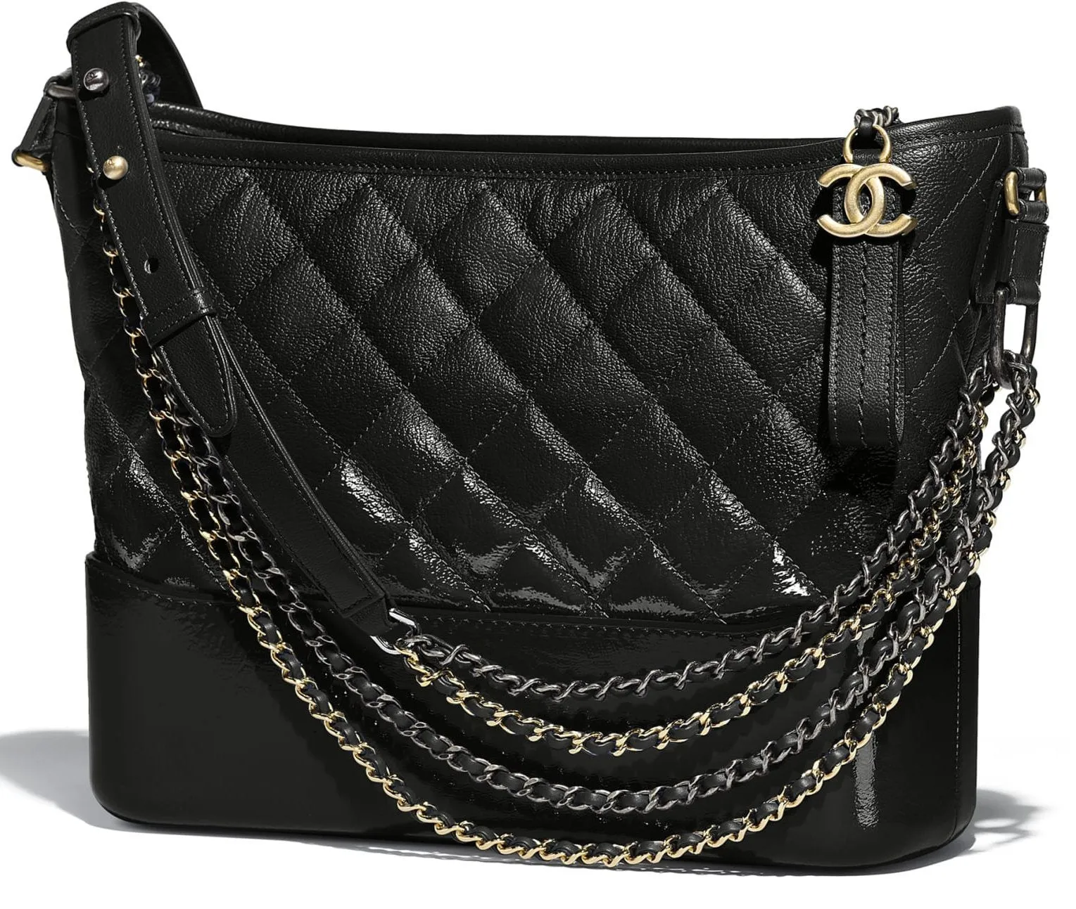 Gabrielle Hobo Leather Chain Bag