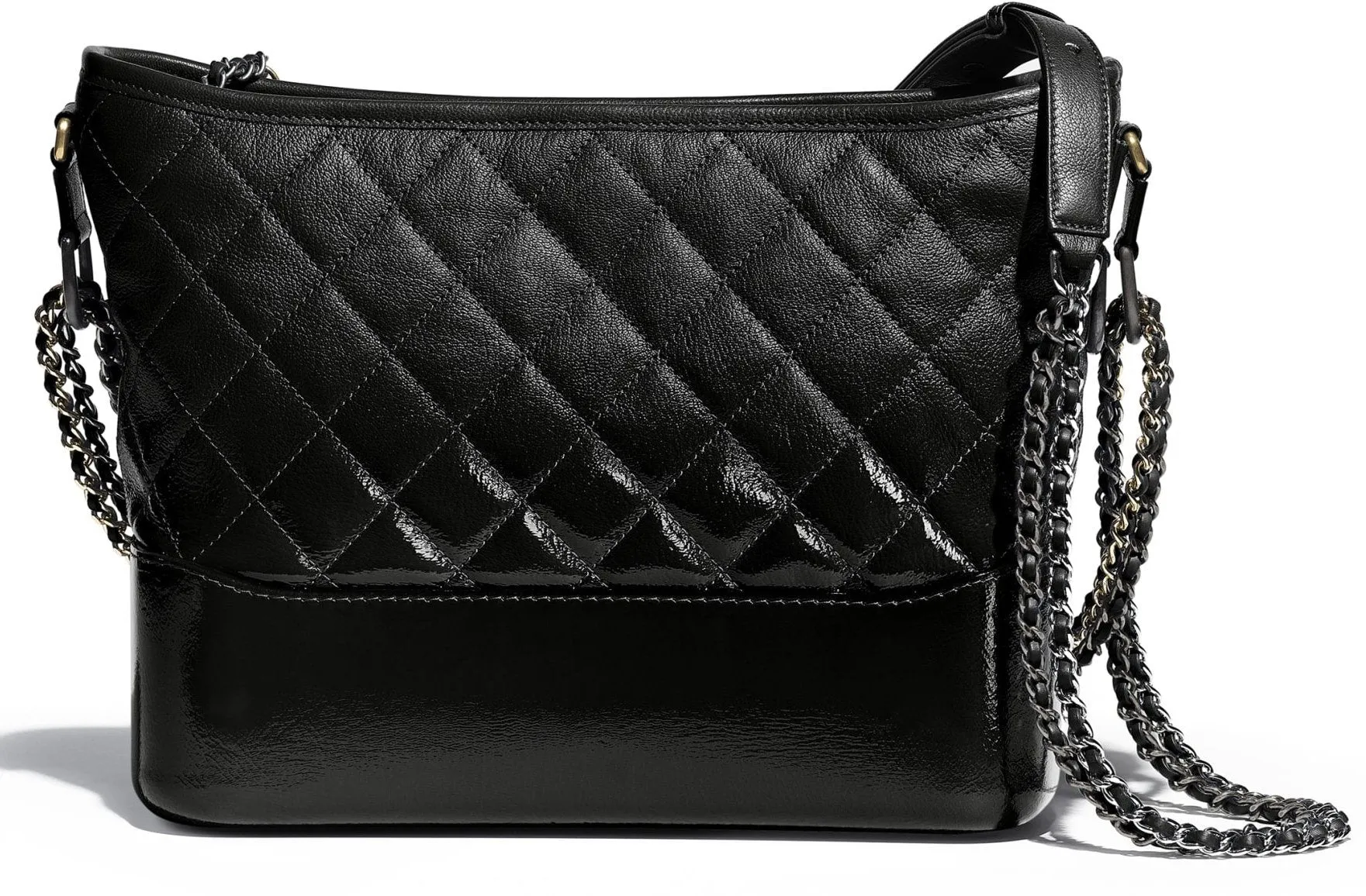 Gabrielle Hobo Leather Chain Bag
