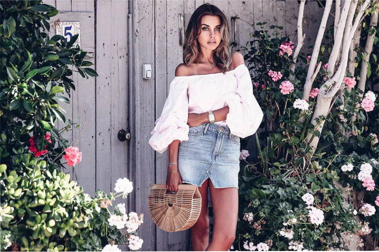 Half Moon Straw Bamboo Bag-Showtown