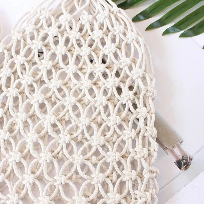 Handmade Hollow Out Summer Woven Straw Beach Bags