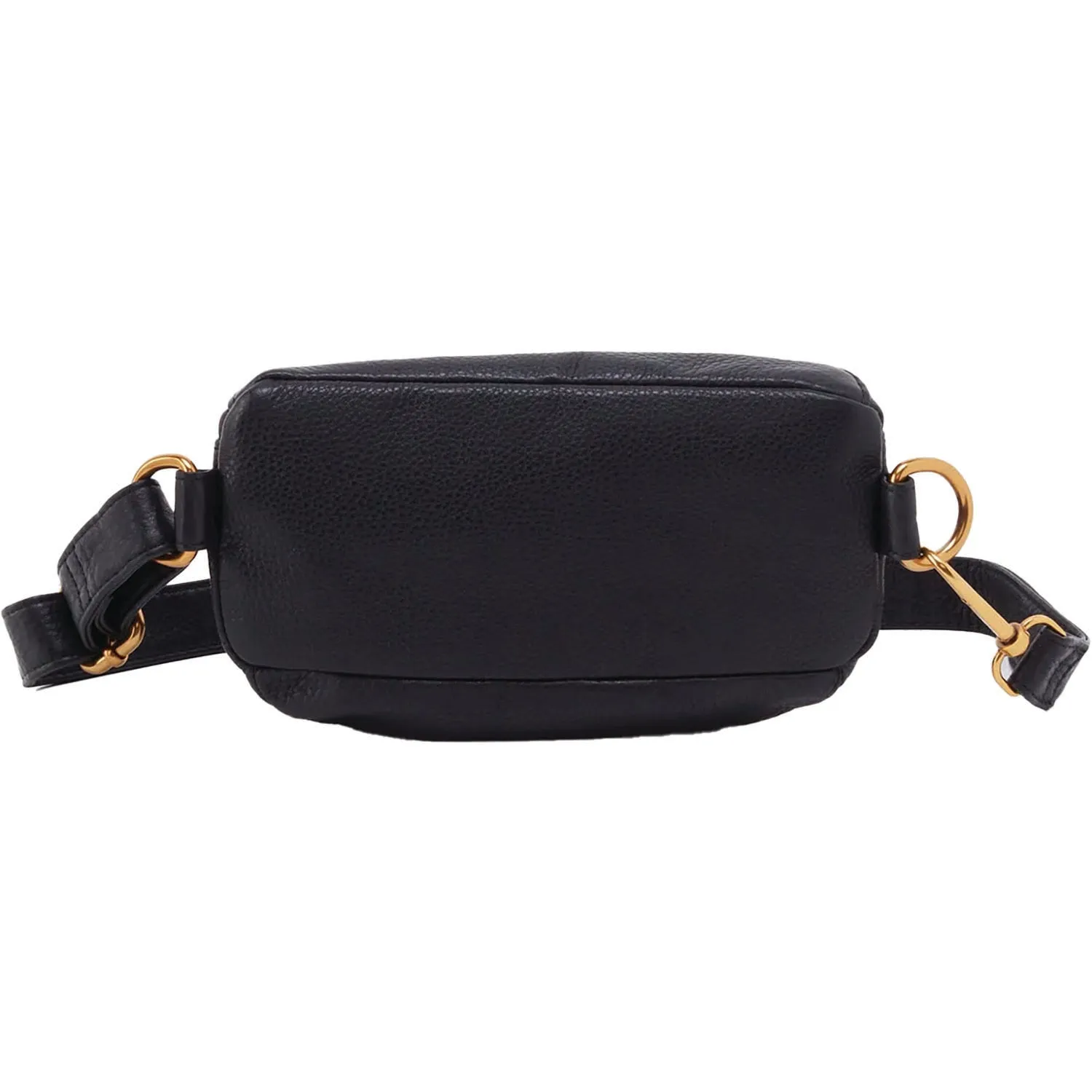 Hobo Fern Belt Bag Black Pebbled Leather