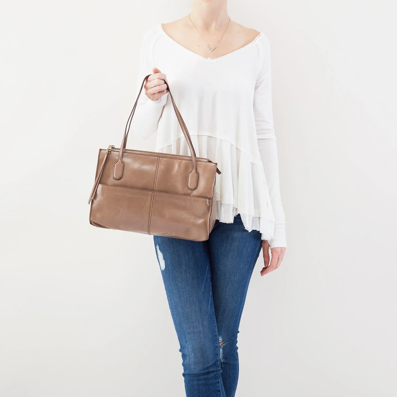 Hobo Friar Cobblestone Leather