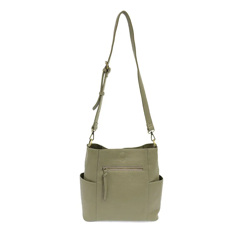 KAYLEIGH SIDE POCKET BUCKET BAG